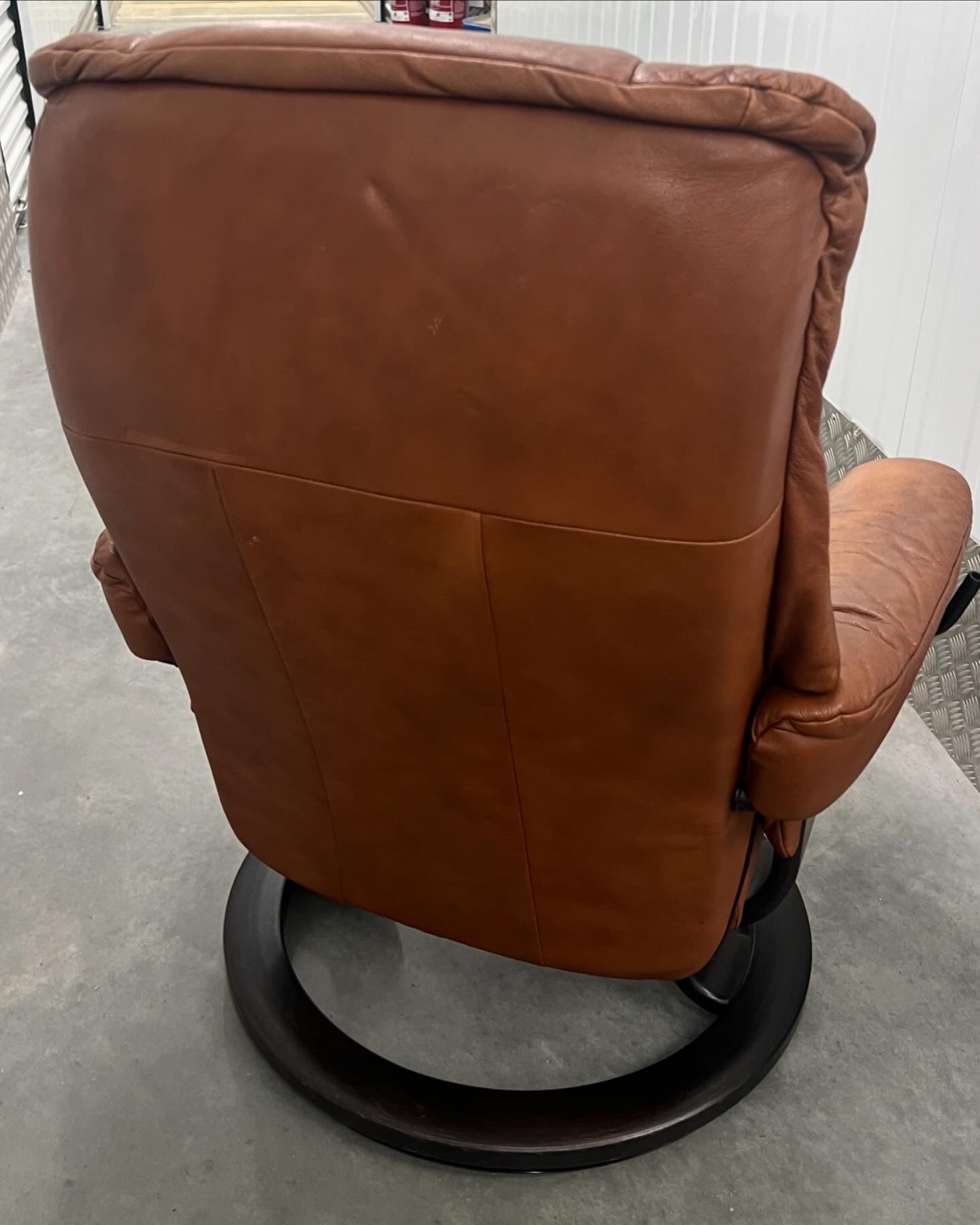 Ekornes Mayfair Stressless Brown
Leather Recliner Chair And Matching Footstool